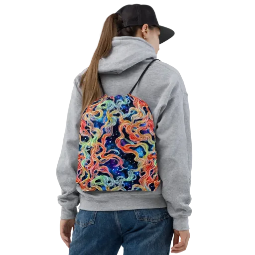 Nebula Swirl on a Drawstring Bag