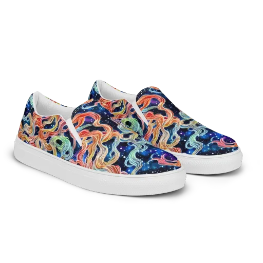 Nebula Swirl on a Women's Slip-On Canvas Shoes