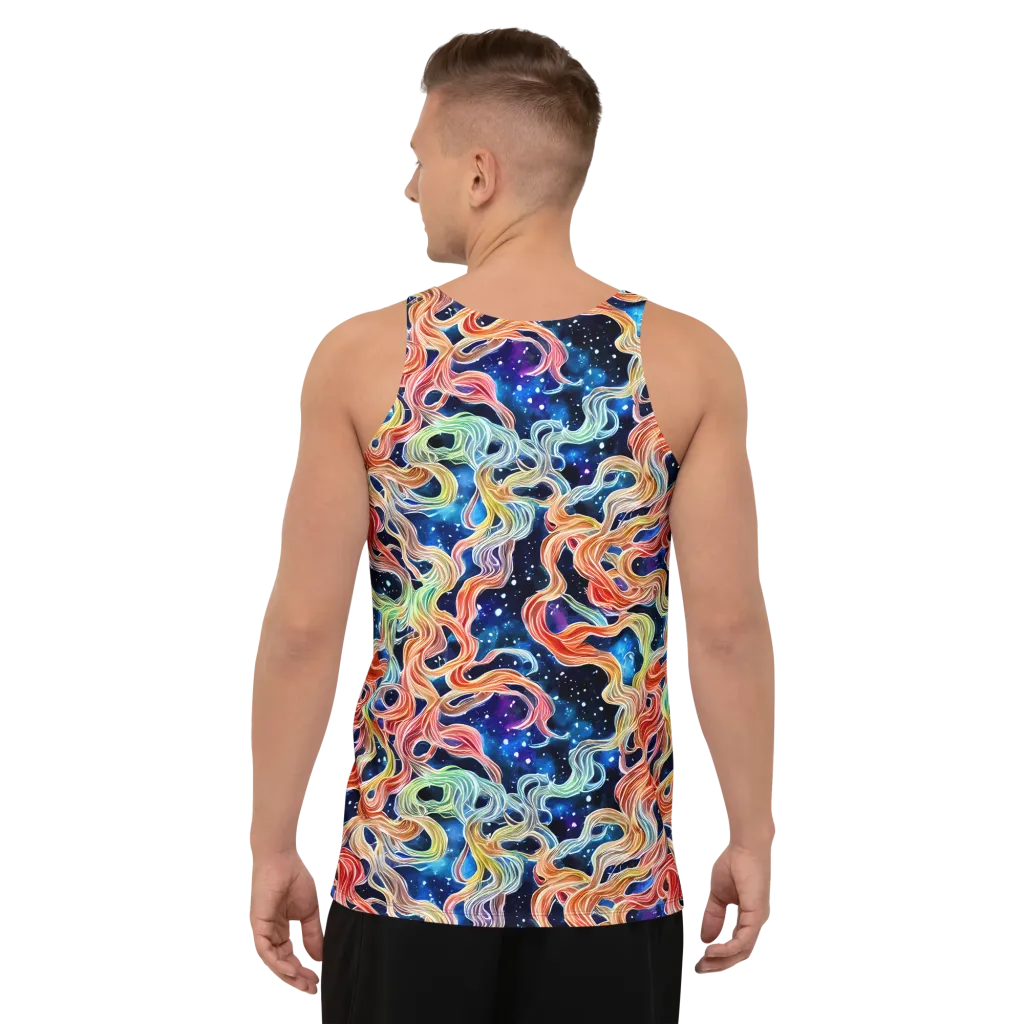 Nebula Swirl on Men's Tank Top — Back