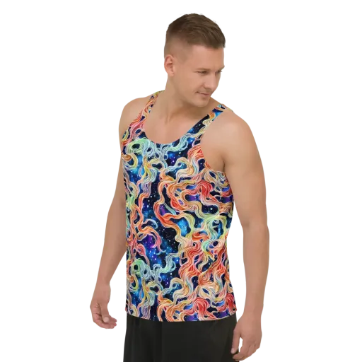 Nebula Swirl on a Men's Tank Top