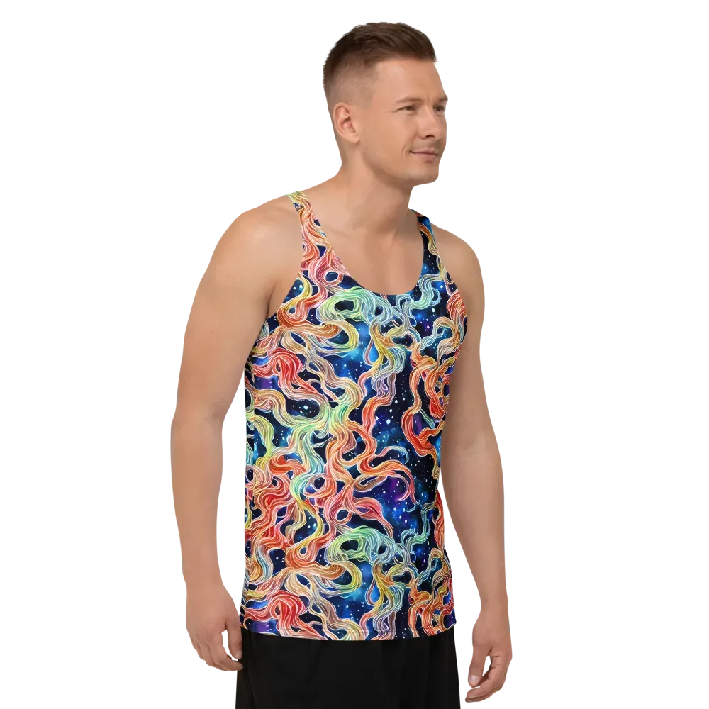Nebula Swirl on Men's Tank Top — Right Front