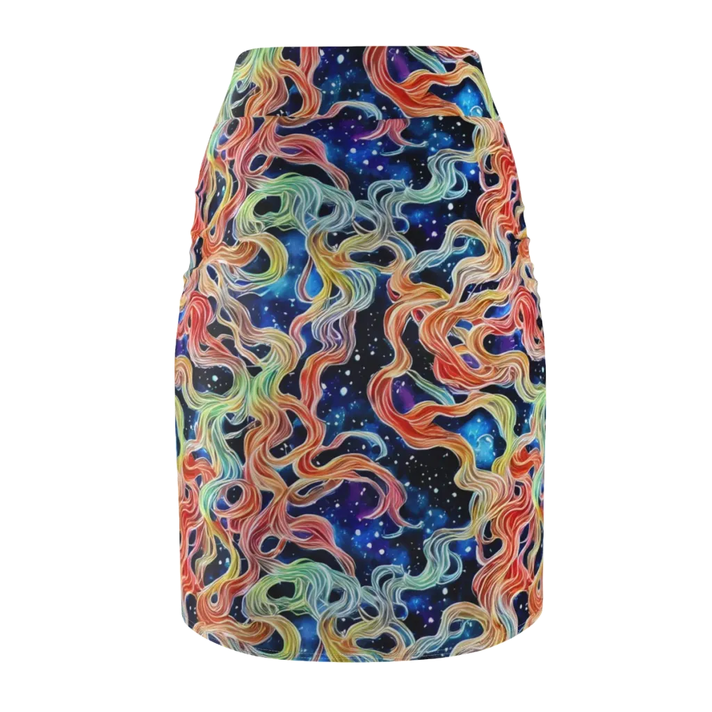 Nebula Swirl on Pencil Skirt — Back