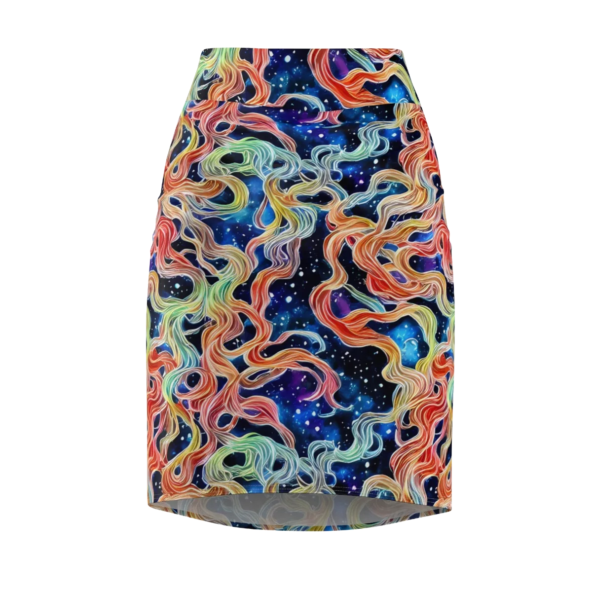 Nebula Swirl on Pencil Skirt — Front