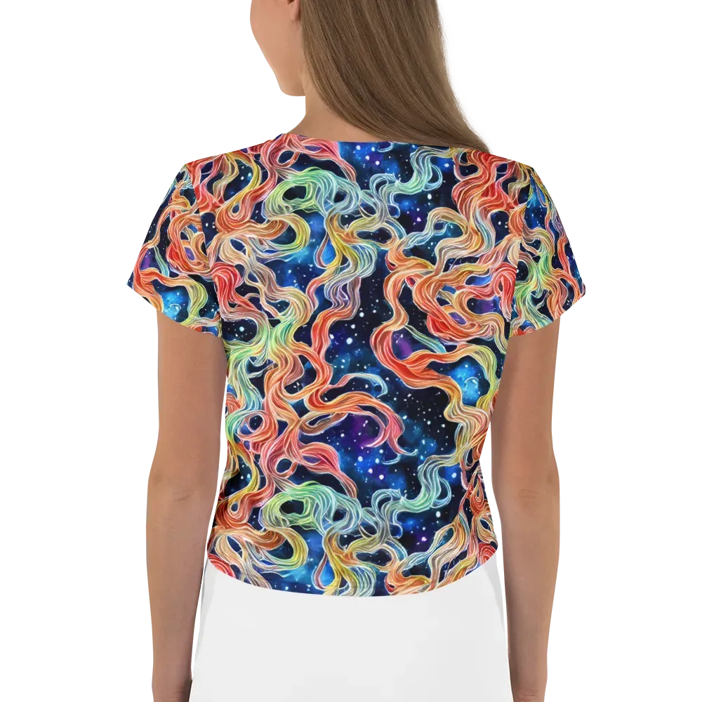 Nebula Swirl on Crop Tee — Back