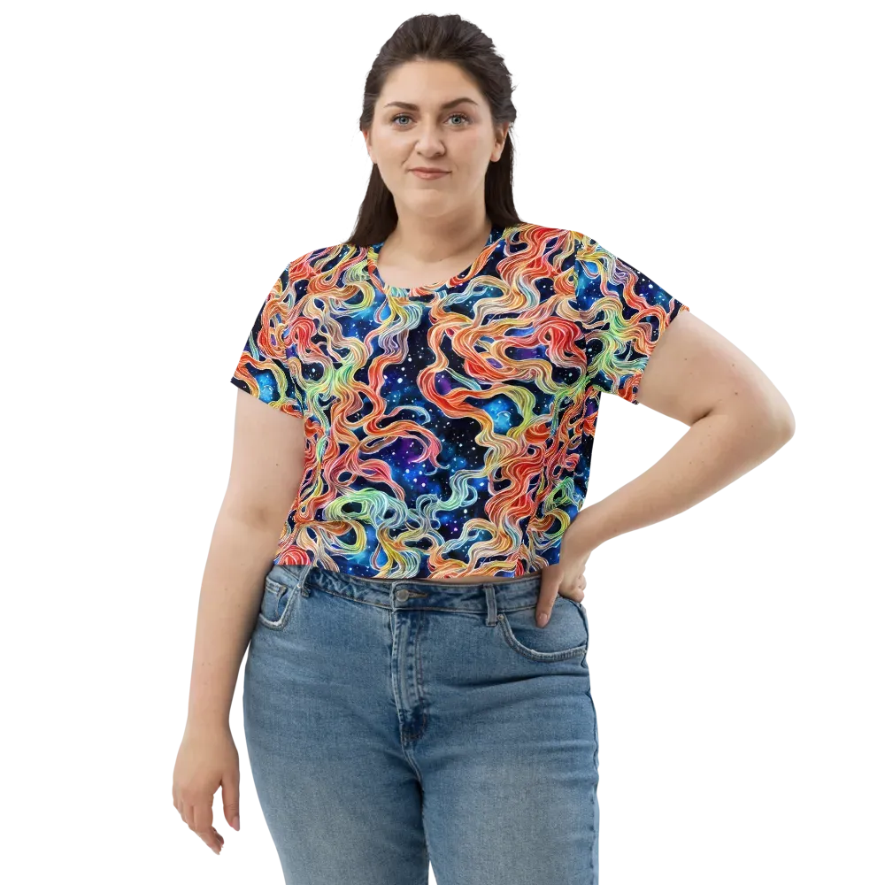 Nebula Swirl on Crop Tee — Front