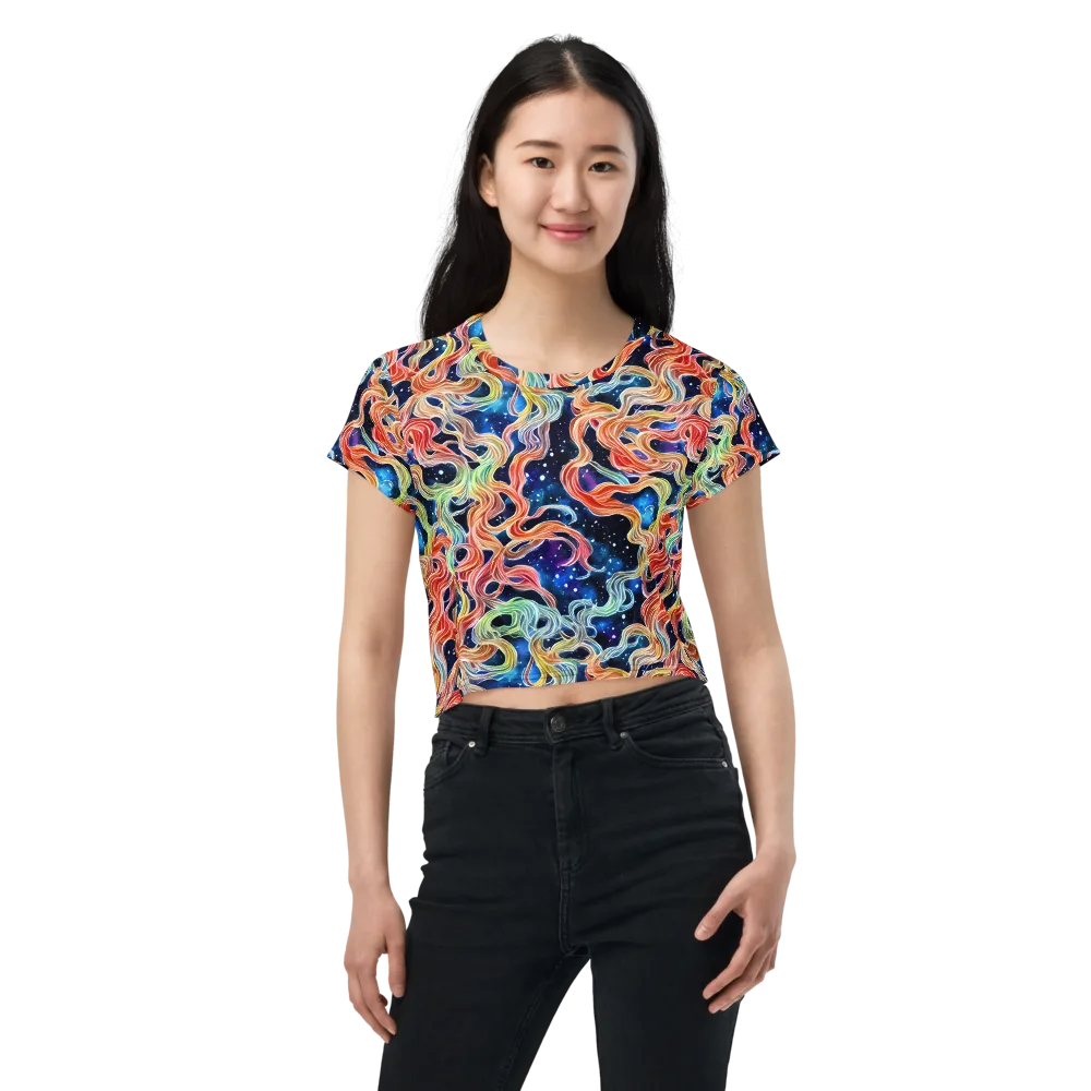 Nebula Swirl on Crop Tee — Front