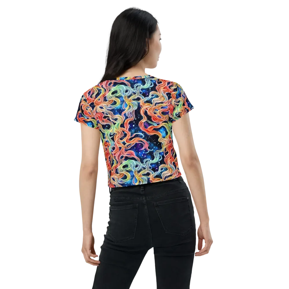 Nebula Swirl on Crop Tee — Back