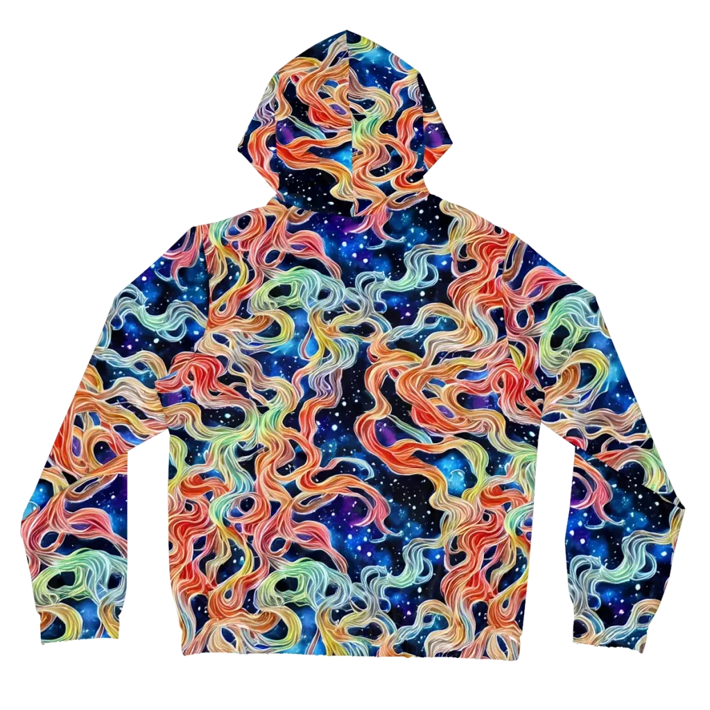 Nebula Swirl on Women's Full-Zip Hoodie — Back