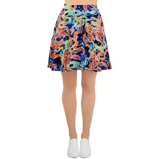 Nebula Swirl on a Skater Skirt