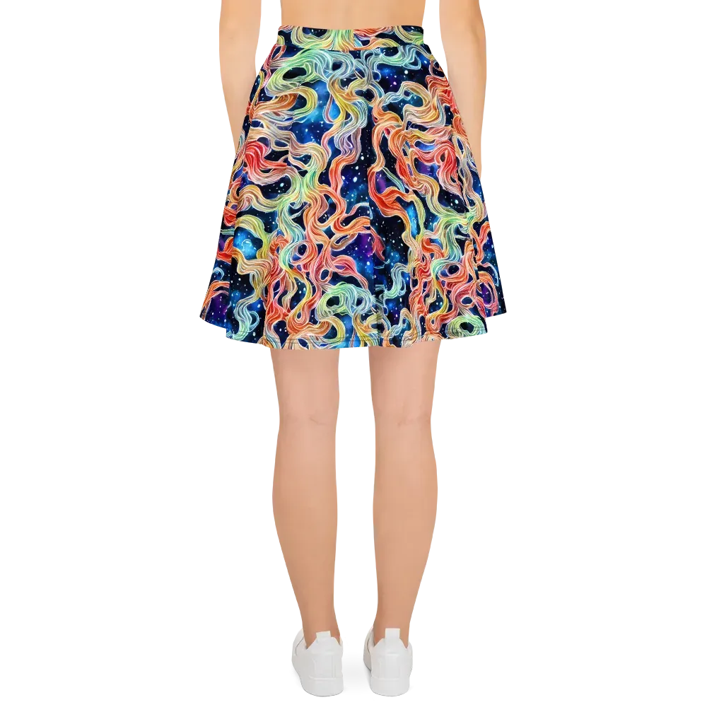 Nebula Swirl on Skater Skirt — Back