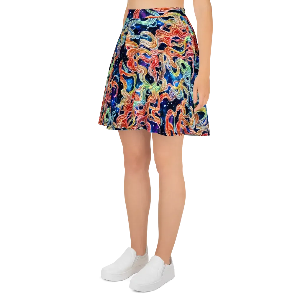 Nebula Swirl on Skater Skirt — Left