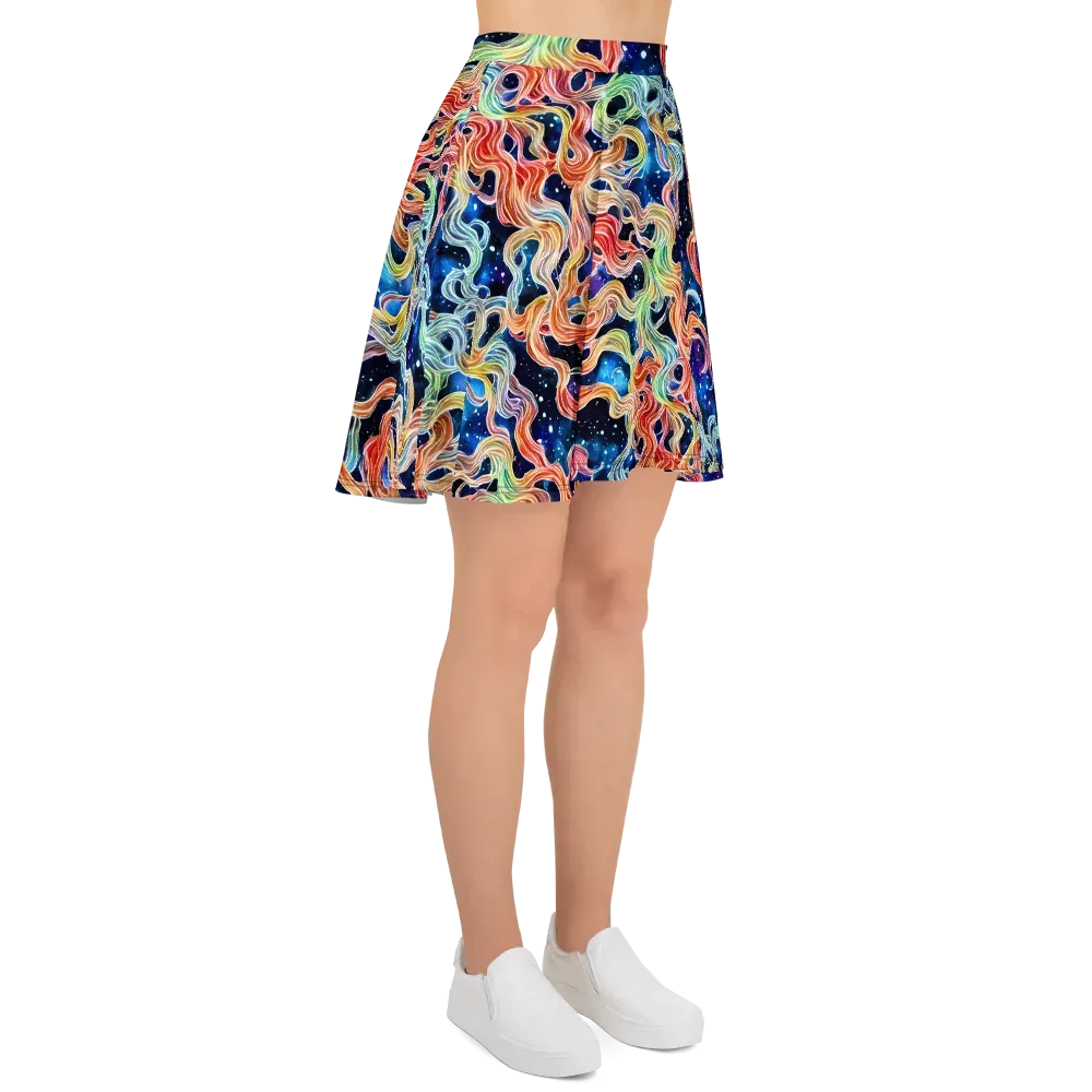 Nebula Swirl on Skater Skirt — Right