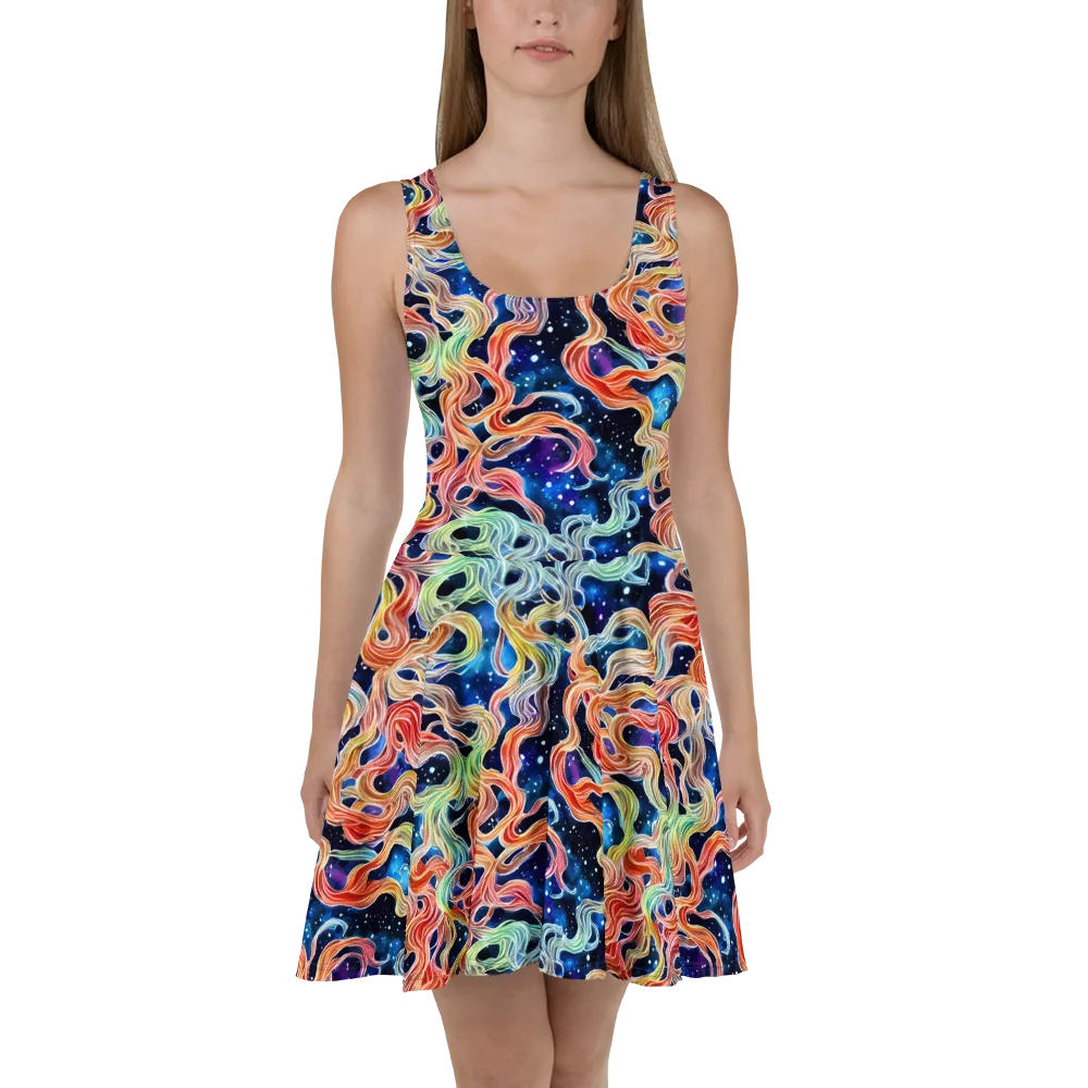 Nebula Swirl on Skater Dress — Front