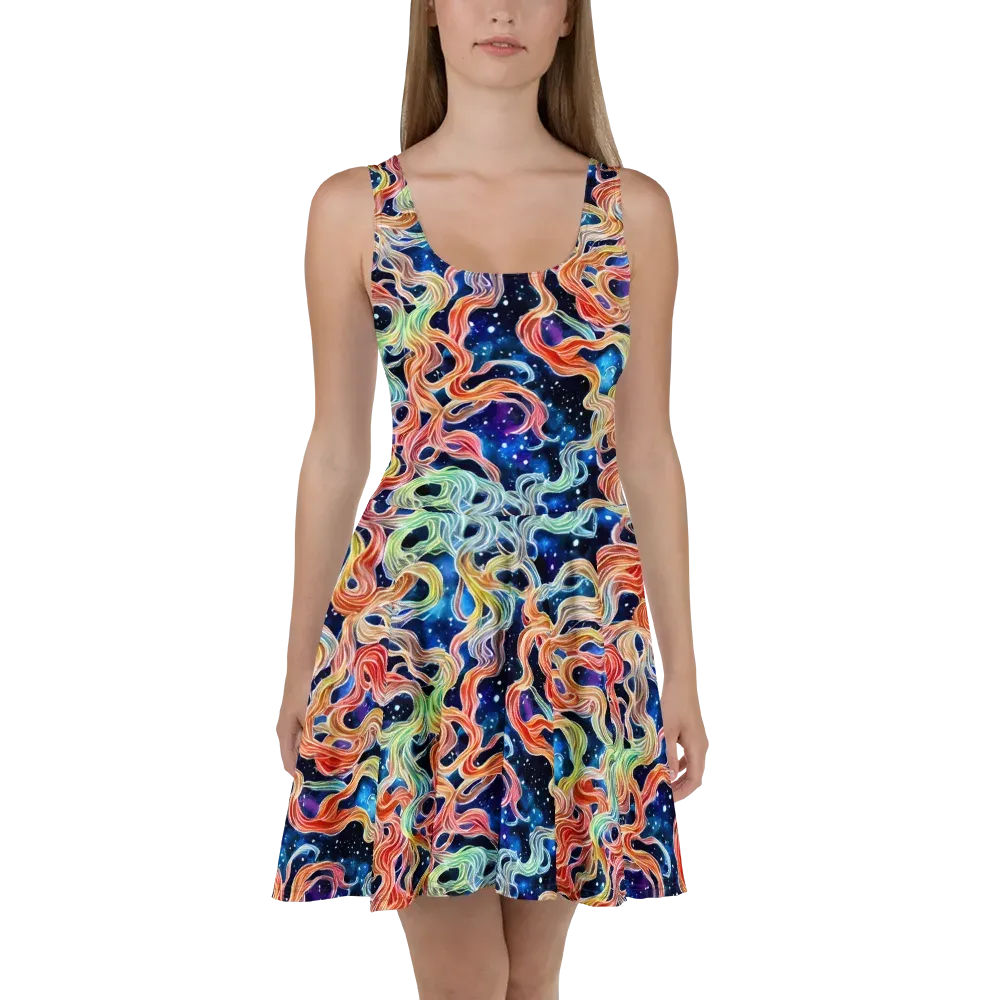 Nebula Swirl on Skater Dress — Front