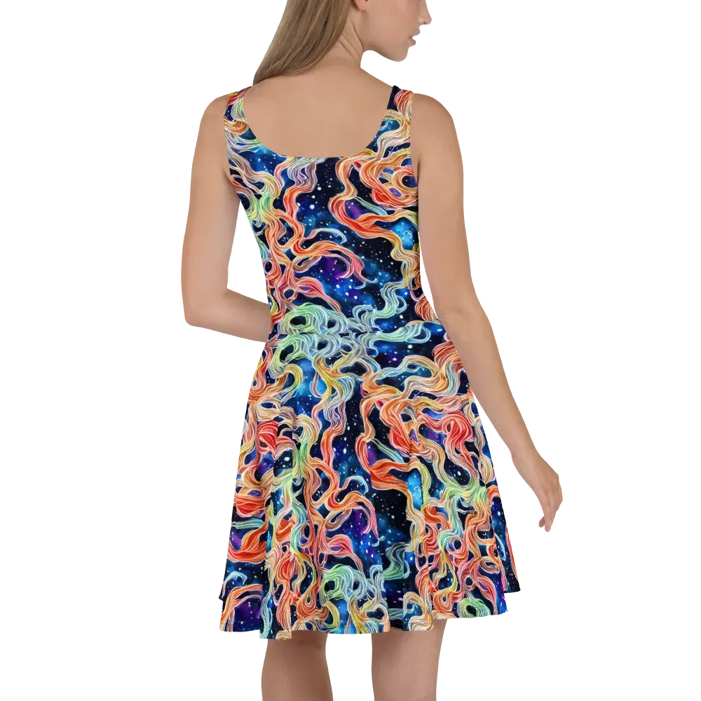 Nebula Swirl on Skater Dress — Back
