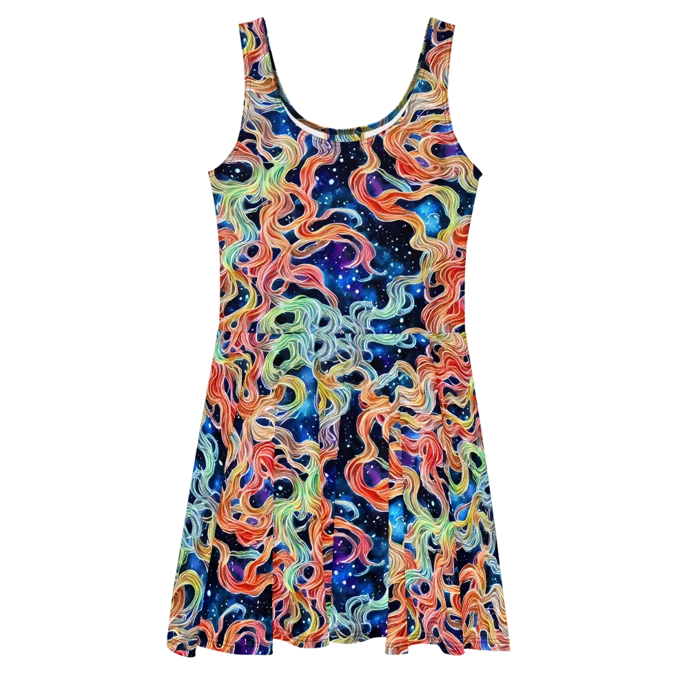 Nebula Swirl on Skater Dress — Front