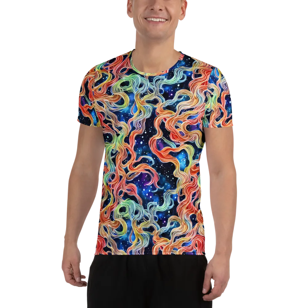 Nebula Swirl on Men's Athletic T-Shirt — Front