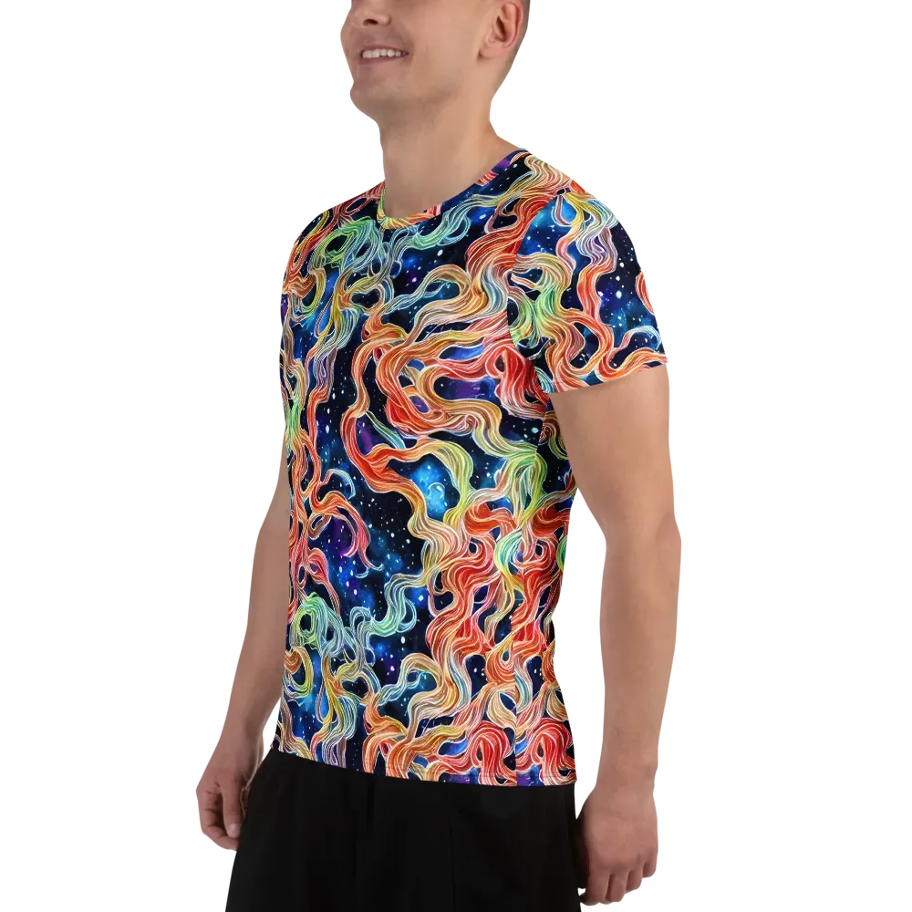 Nebula Swirl on Men's Athletic T-Shirt — Left