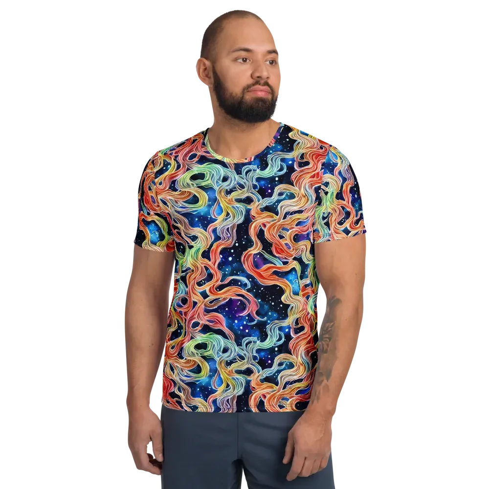 Nebula Swirl on Men's Athletic T-Shirt — Front