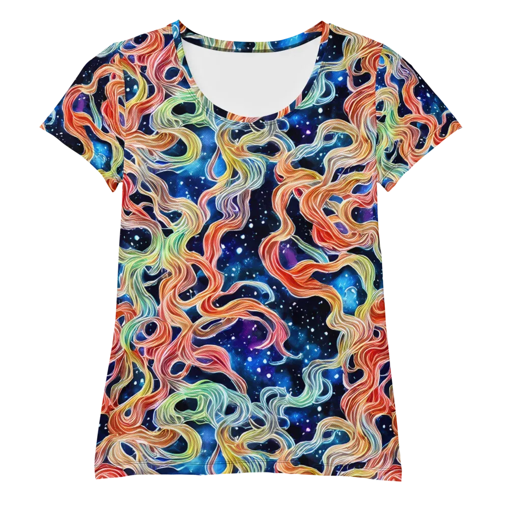 Nebula Swirl on Women's Athletic T-Shirt — Front