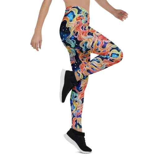 Nebula Swirl on a Leggings