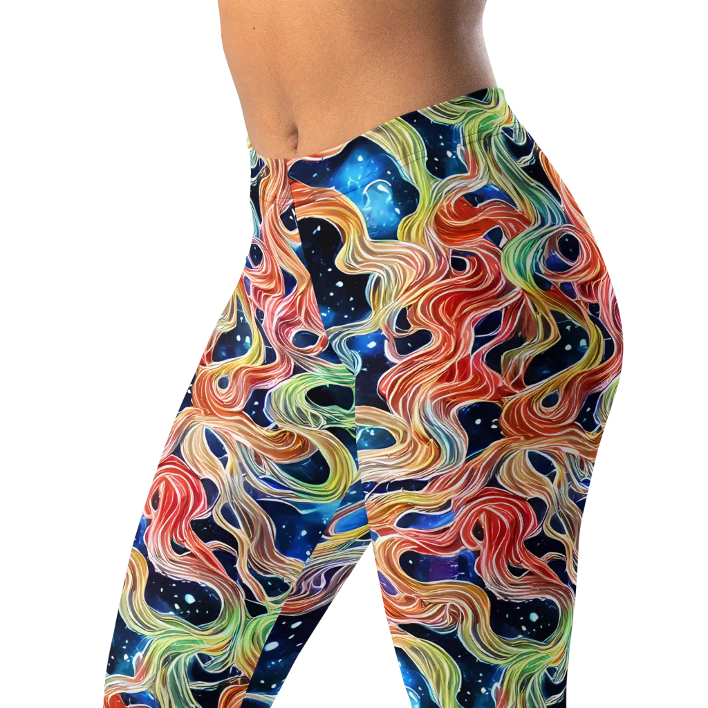 Nebula Swirl on Leggings — Left Front