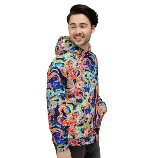 Nebula Swirl on a Hoodie