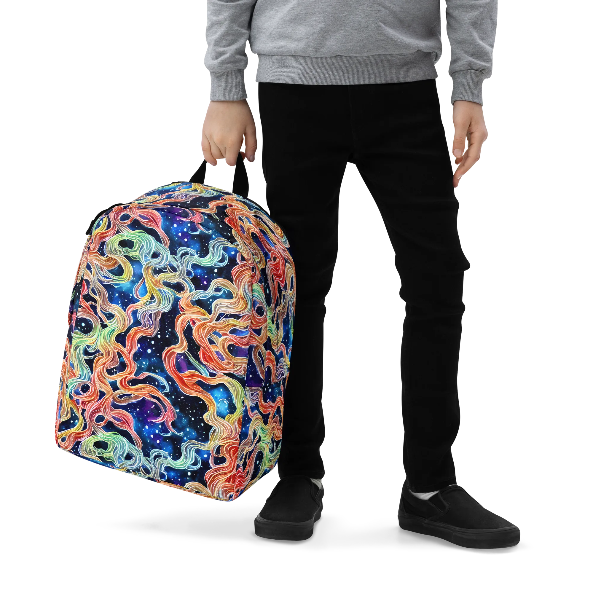 Nebula Swirl on Minimalist Backpack — Zoomed-in