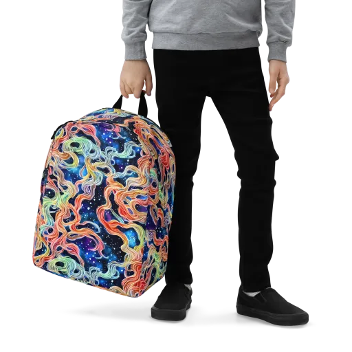 Nebula Swirl on a Minimalist Backpack