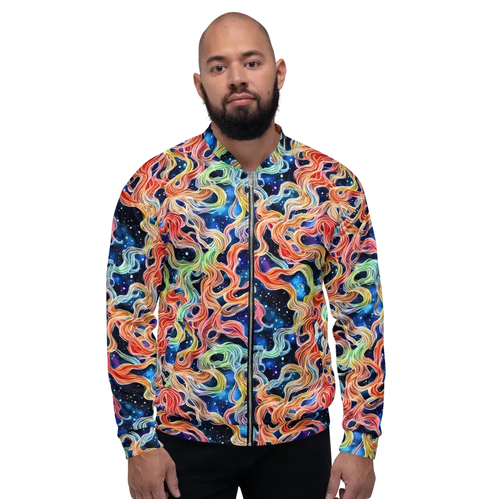 Nebula Swirl on Bomber Jacket — Front