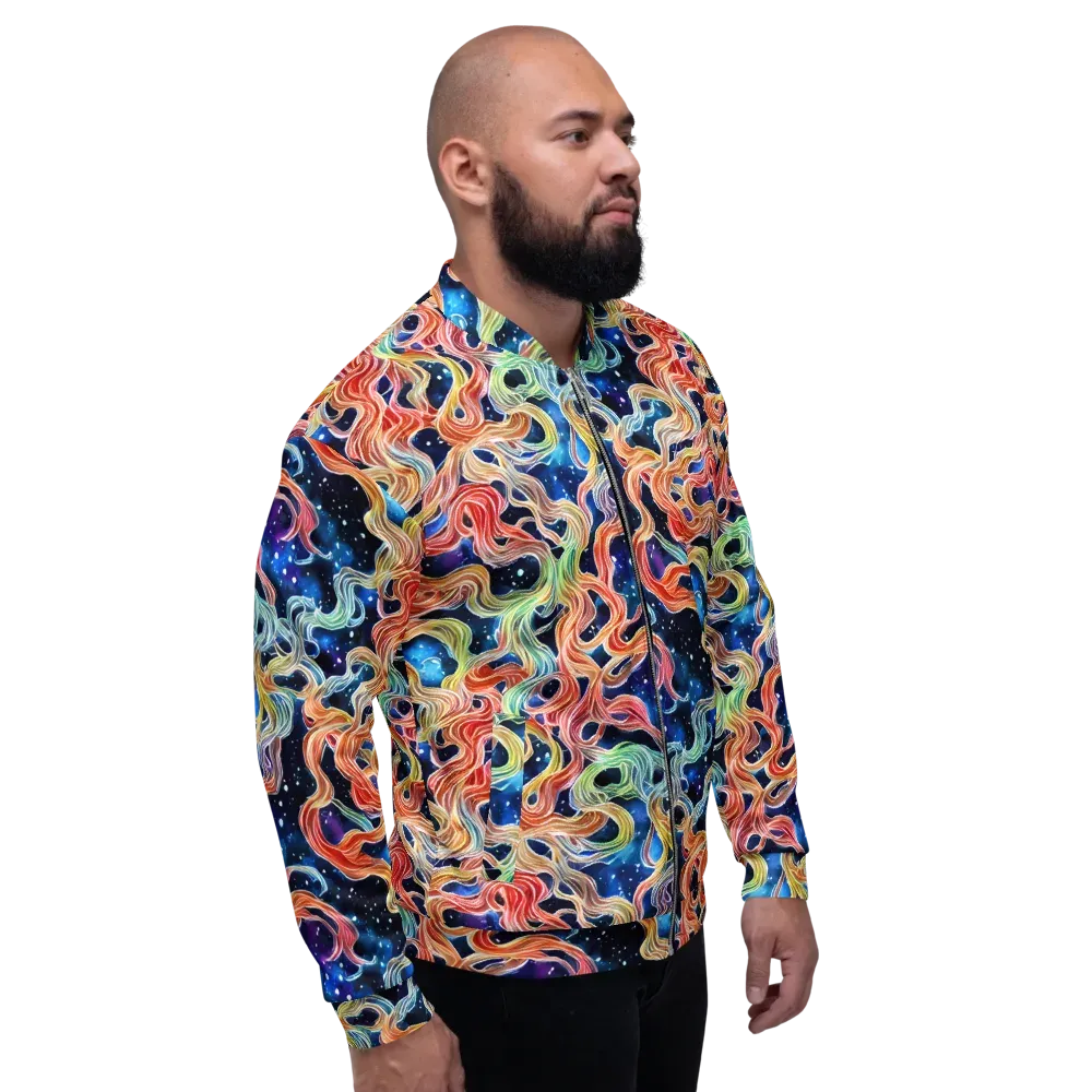 Nebula Swirl on Bomber Jacket — Right