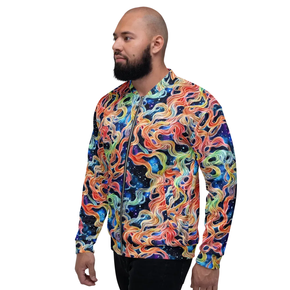 Nebula Swirl on Bomber Jacket — Left