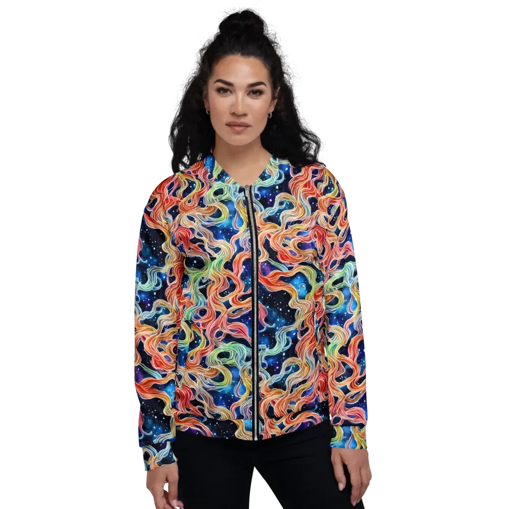 Nebula Swirl on Bomber Jacket — Front