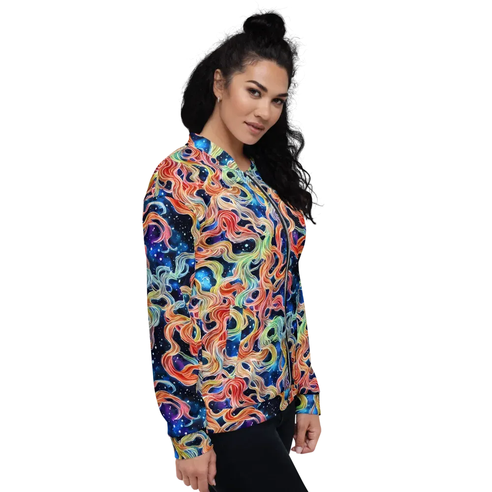 Nebula Swirl on Bomber Jacket — Right