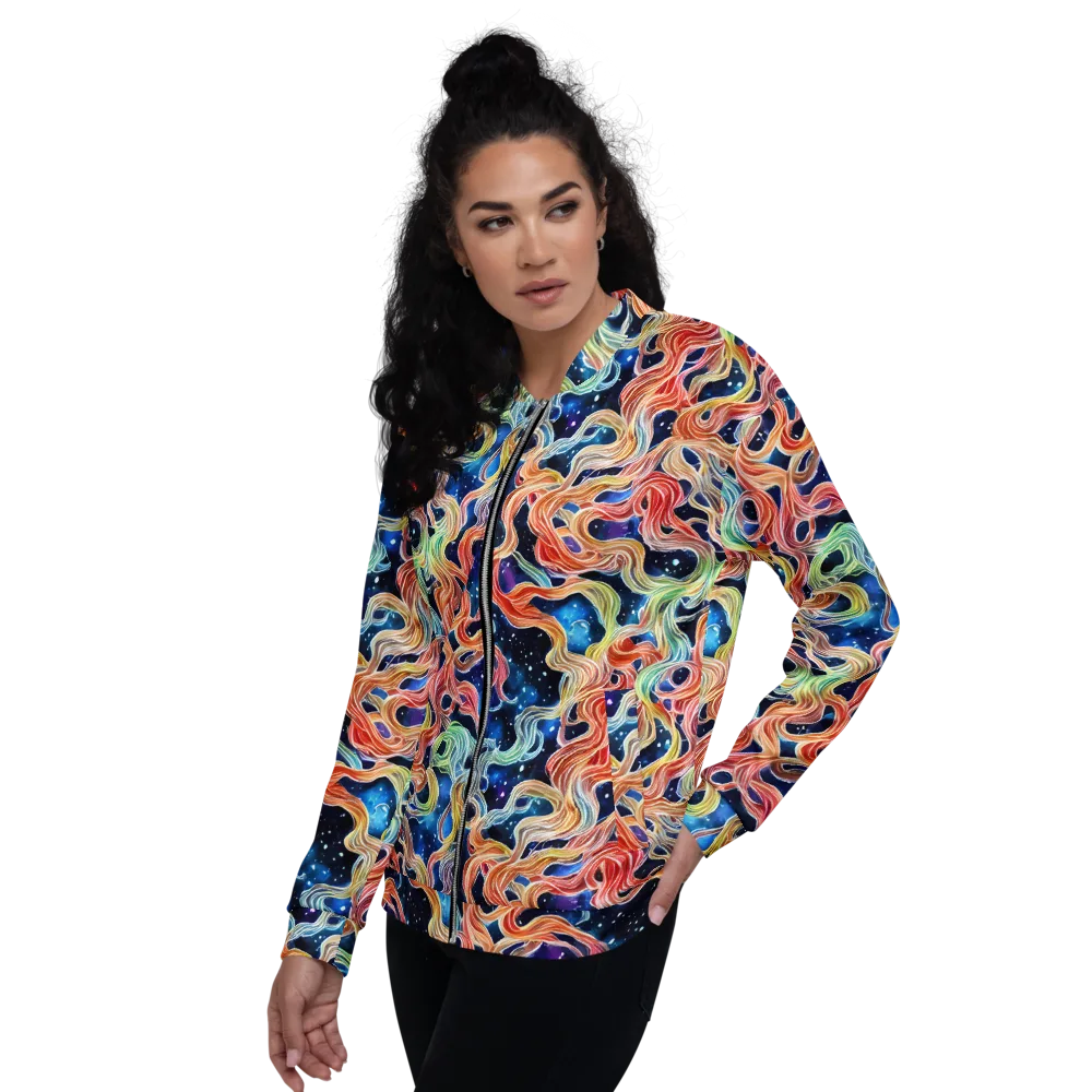 Nebula Swirl on Bomber Jacket — Left
