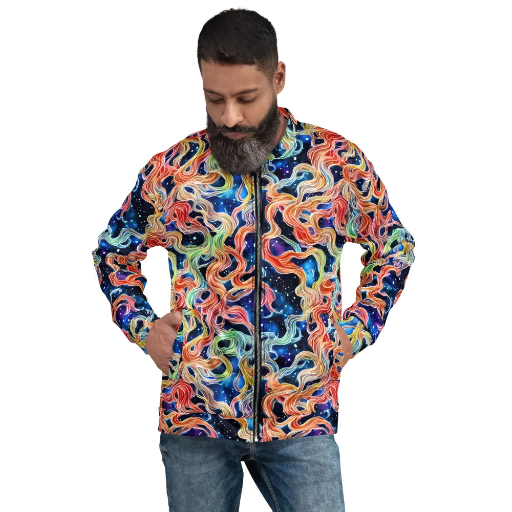 Nebula Swirl on Bomber Jacket — Front