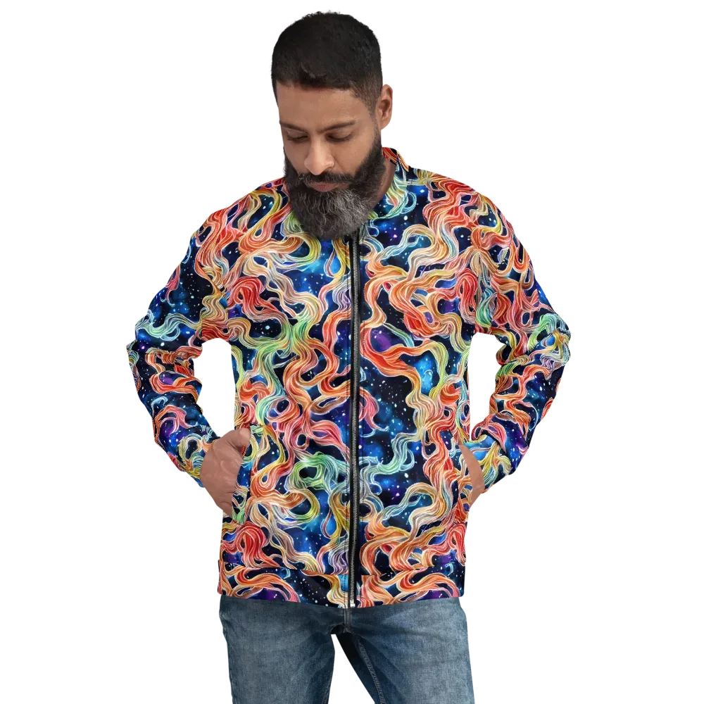 Nebula Swirl on Bomber Jacket — Front