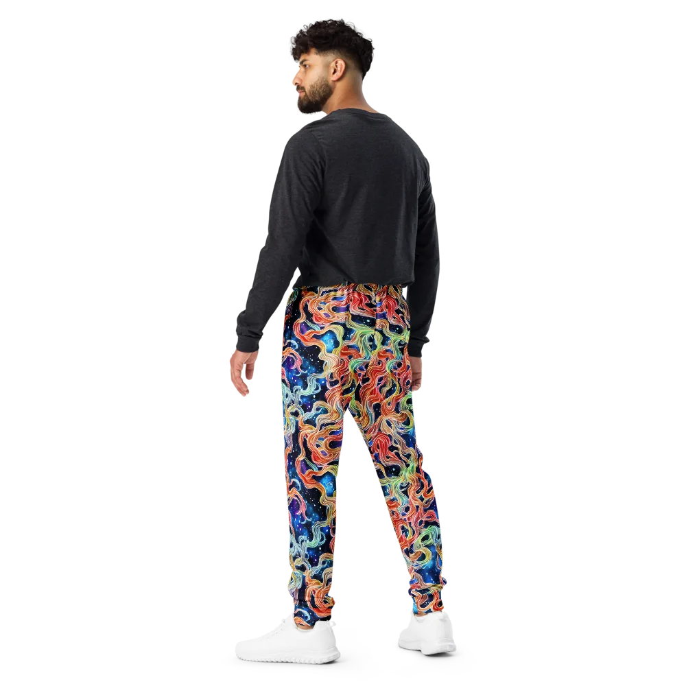 Nebula Swirl on Men's Joggers — Back