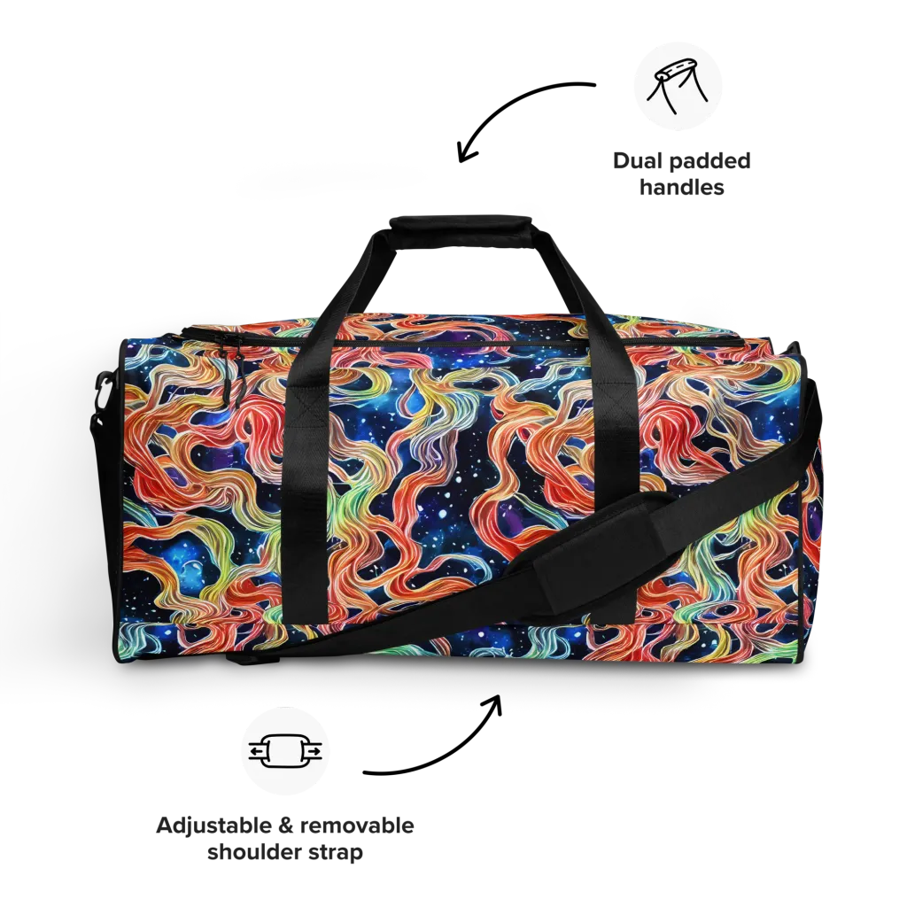 Nebula Swirl on Duffle Bag — Front