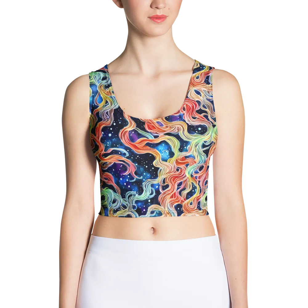 Nebula Swirl on Crop Top — Front