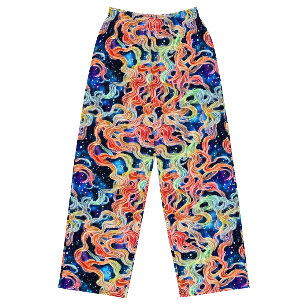 Nebula Swirl on Wide-Leg Pants — Front