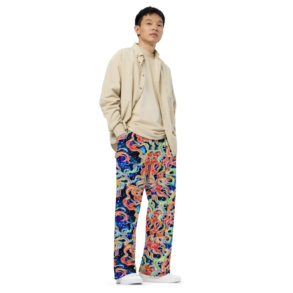 Nebula Swirl on Wide-Leg Pants — Right Front