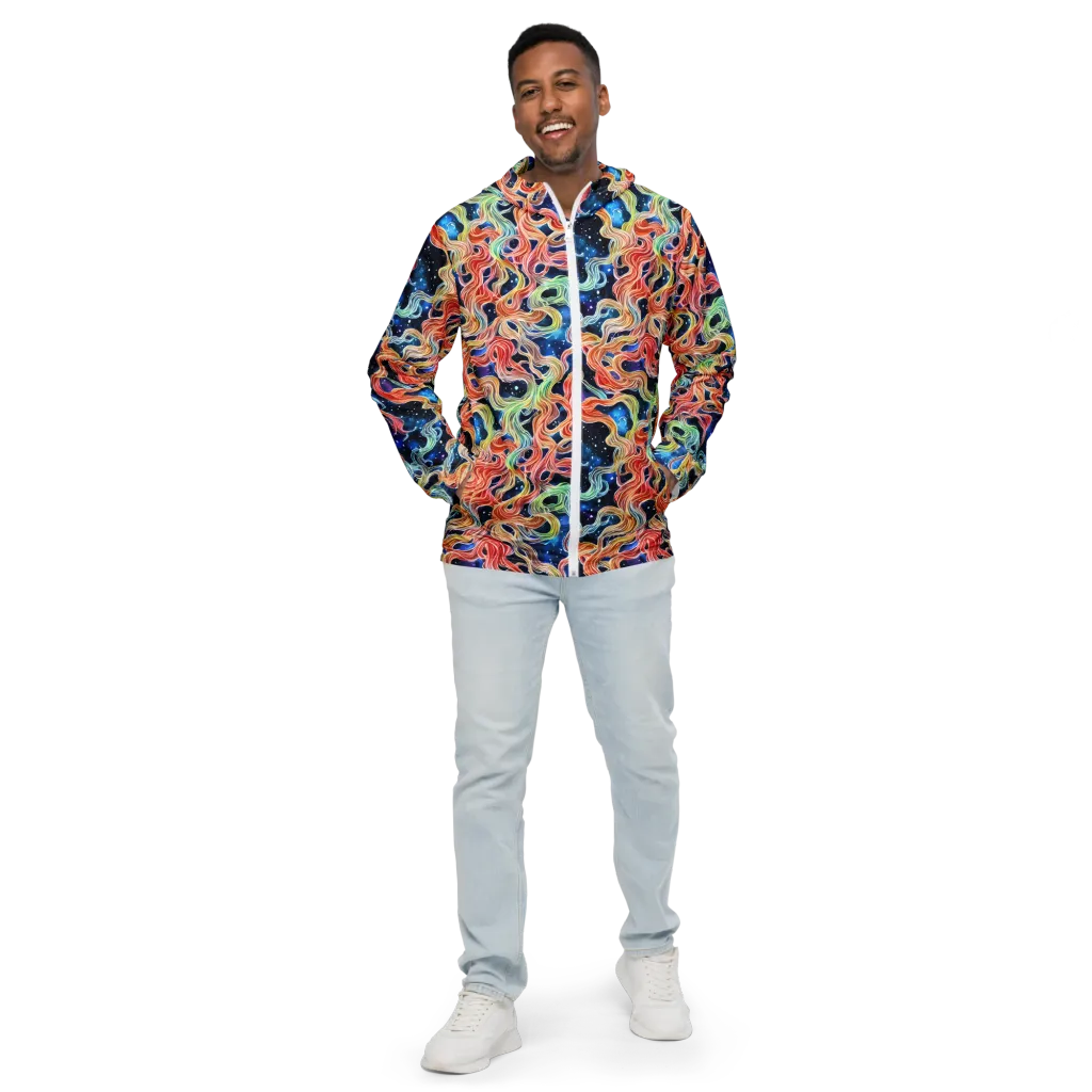 Nebula Swirl on Men's Windbreaker — Front