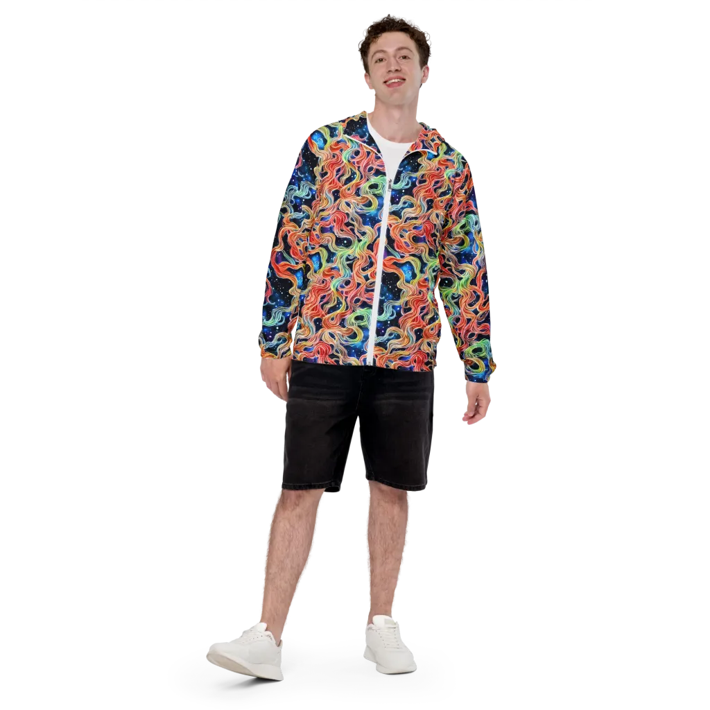 Nebula Swirl on Men's Windbreaker — Front