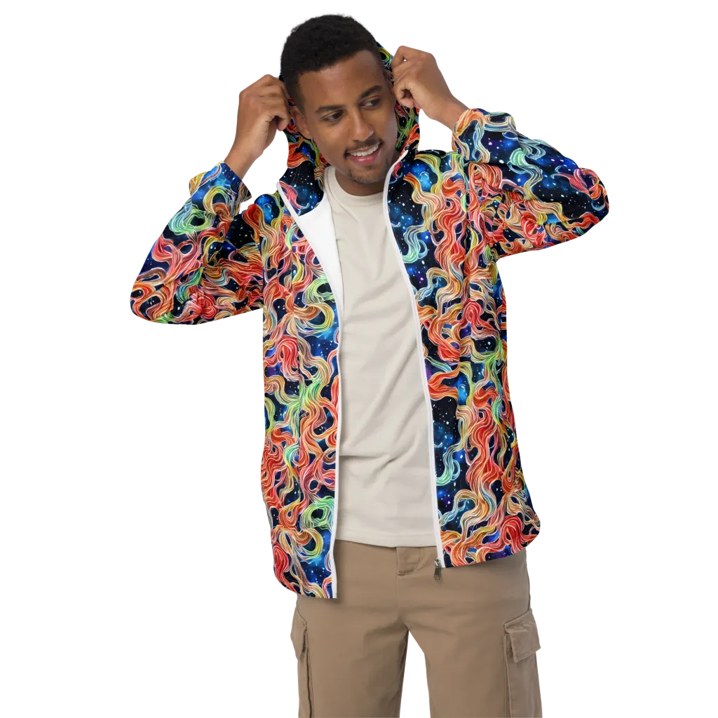 Nebula Swirl on Men's Windbreaker — Front