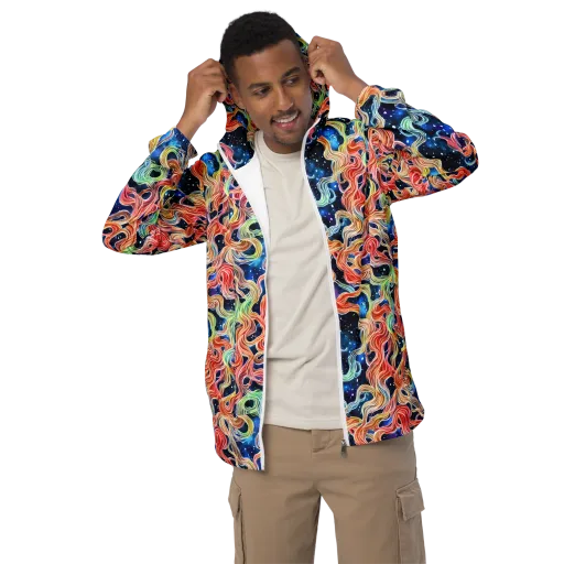 Nebula Swirl on a Men's Windbreaker