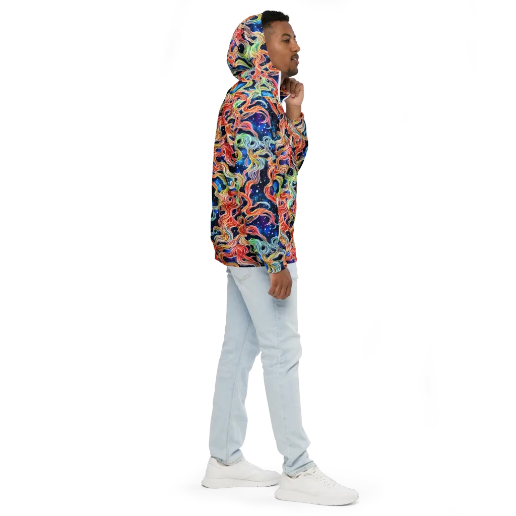 Nebula Swirl on Men's Windbreaker — Right