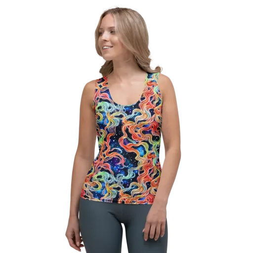 Nebula Swirl on a Women's Tank Top