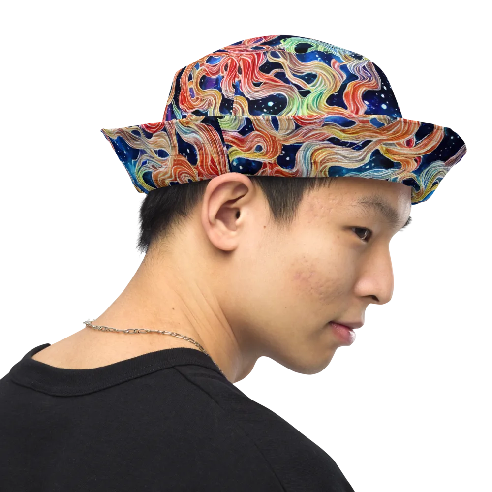 Nebula Swirl on Reversible Bucket Hat — Right Outside