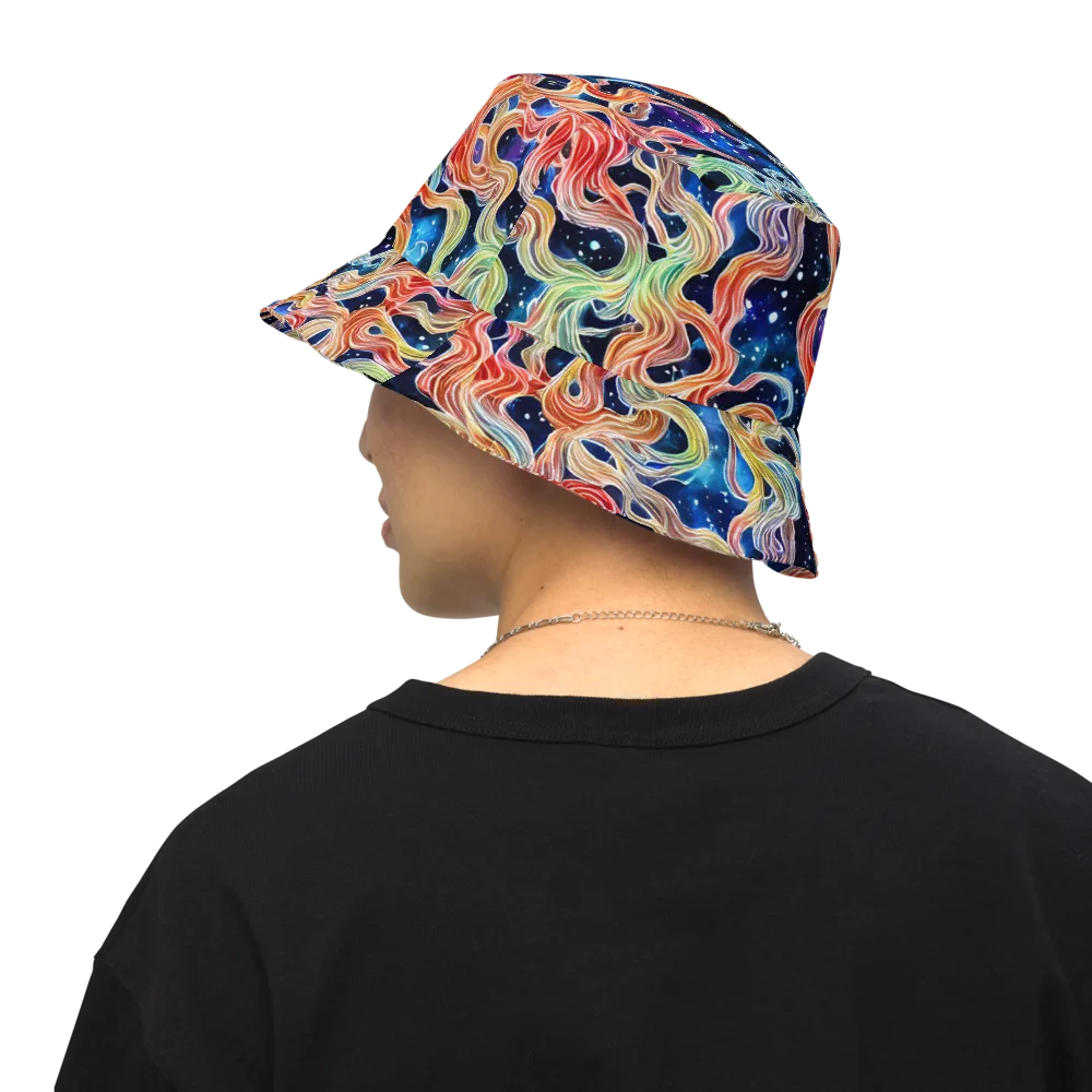 Nebula Swirl on Reversible Bucket Hat — Back Inside